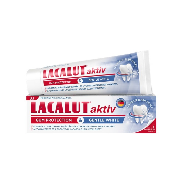 Lacalut aktiv gum protection & gentle white fogkrém 75 ml
