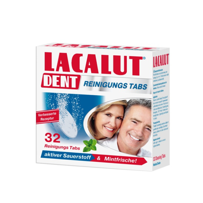 Lacalut dent tabletta műfogsortisztító 32db