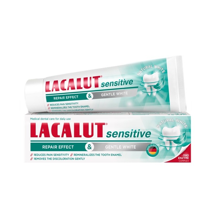 Lacalut sensitive repair effect & gentle white fogkrém 75 ml
